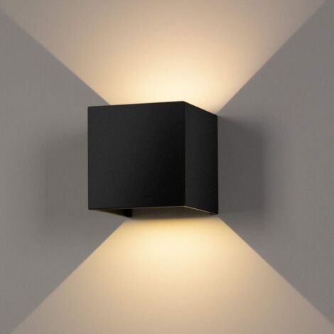 Applique Murale Interieur/Exterieur 12W,Lampe Murale LED Etanche IP65 Réglable Lampe Up Down Design 3000K Blanc Chaud Appliques Murales pour Salon Chambre Chemin
