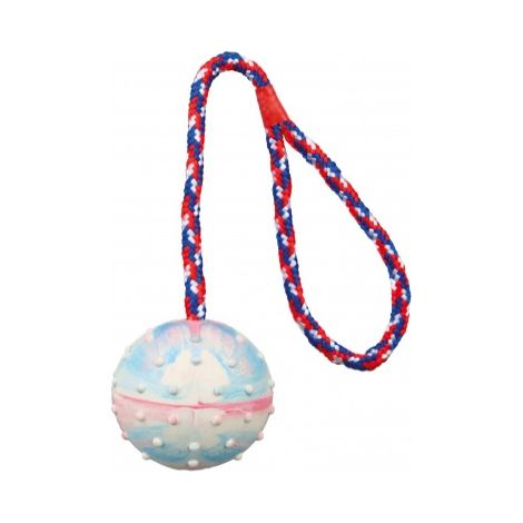 TRIXIE TX-3454 LOT DE 24 BALLES SUR CORDE EN CAOUTCHOUC NATUREL 4047974345412 (1/3)