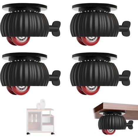 Ruedas para muebles, rueda giratoria, rueda fija, ruedas giratorias para muebles, rueda giratoria con freno para muebles pequeños, cubos de basura, mini muebles, palets, juego de 4 (1/5)