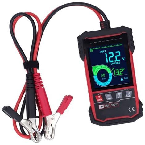 12V 24V 100-1999 CCA Battery Tester, Car Analyzer with 3.2 Inch Screen - High Accuracy 99.5%, Load for Truck and Marine