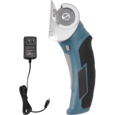 Ciseaux électriques sans fil puissants avec lame en acier pour tissu, tapis, carton, mini cutter 100‑240V prise US (1/5)