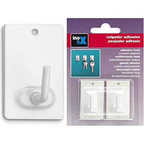 Supports Muraux Adhésifs Blancs Inofix Fixation Sans Perçage Pour Objets Légers - Inofix