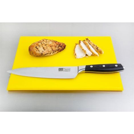 Planche à découper 600 x 450 x 12 mm jaune haute densité - Hygiplas (1/5)