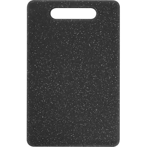 Tabla de cortar de doble cara de 36 x 27,5 cm, Tabla de cortar de plástico, Fácil de limpiar y antibacteriana, Resistente y duradera, Color negro (1/5)