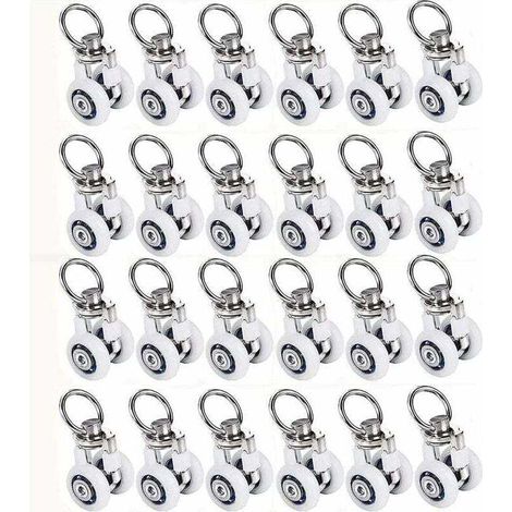 20pcs 38x20mm Rouleaux de Rail de rideau, XU, Poulie Silencieuse,pour Accessoires Rideaux Dans Salles de Bains,Chambres - KZQ