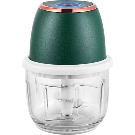 Elektrischer Mini-Zerkleinerer – 300-ml-Glasschüssel – Kabellos und wiederaufladbar – Für Knoblauch, Zwiebeln und Gemüse – 1 Stück (1/5)