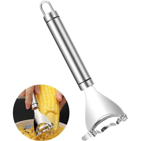 Cortador/trillador de granos de maíz de acero inoxidable apto para uso alimentario (con mango ergonómico) (1/3)