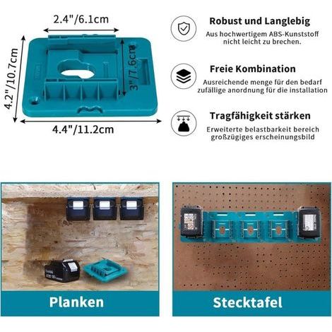 Set mit 5 Batteriehaltern für Makita 18V für BL1860 BL1850 BL1840 BL1830 (mit 10 Schrauben, Batterie nicht enthalten) (1/5)
