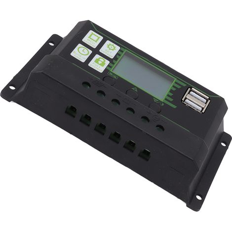 PWM-Solarladeregler, Dual-USB-Solarpanel-Lade- und Entladeregler mit großem LCD-Display, 60 A (1/5)