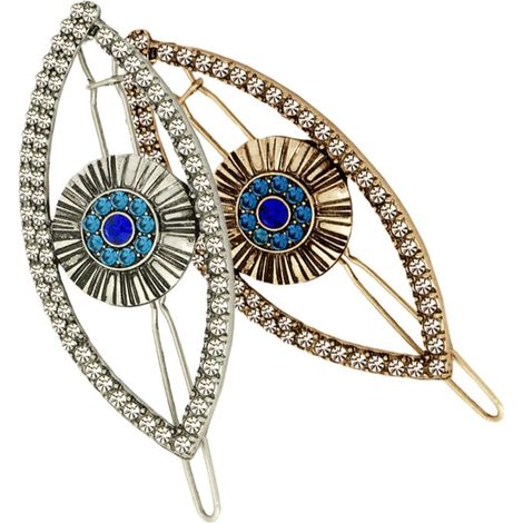2-Piece Evil Eye Alloy Hair Clips, Halloween Party (1/5)