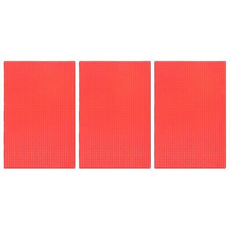 Lot de 3 tuiles rouges simulées (1/3)