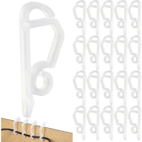 100er-Pack Dachrinnenhaken zum Aufhängen von Weihnachtskränzen für Innen- und Außenlichter, universell einsetzbar, FLITI (1/4)