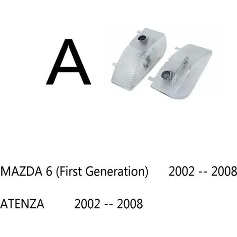 (Logo original - A) Lot de 2 projecteurs laser LED pour portières de voiture, avec logo et effet d'ombre, compatibles avec MAZDA ATENZA 6/8, MAZDA 6 RX8 CX-9 CX9 RUIYI et MAZDA 8 MPV. Éclairage pour v (1/4)