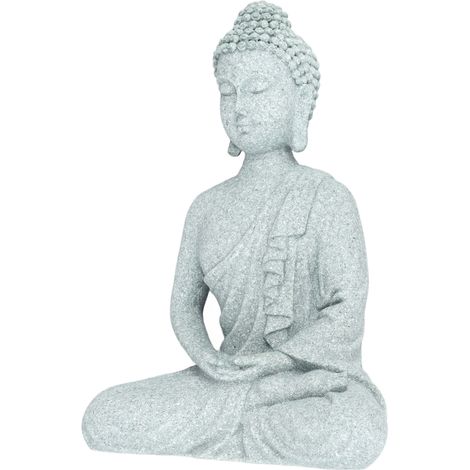 Petite statuette de Bouddha ornementale, bijou en grès vert finement sculpté représentant une statuette de Bouddha, aquarium, Bouddha paisible.