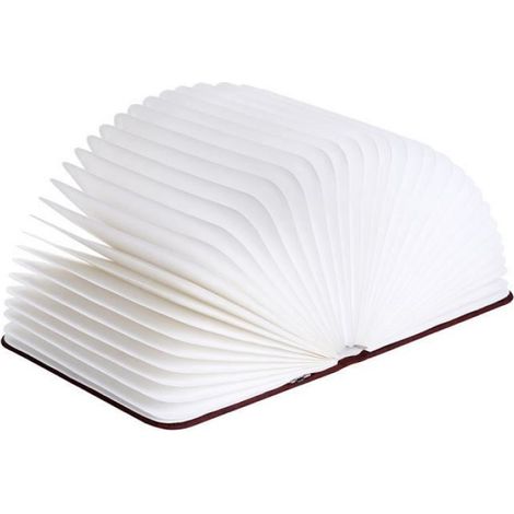 Pliable Lampe livre lecture papier Pliante lumière LED lumières décoratives ambiance Chevet Veilleuse Rechargeable USB 2000mAh (1/4)