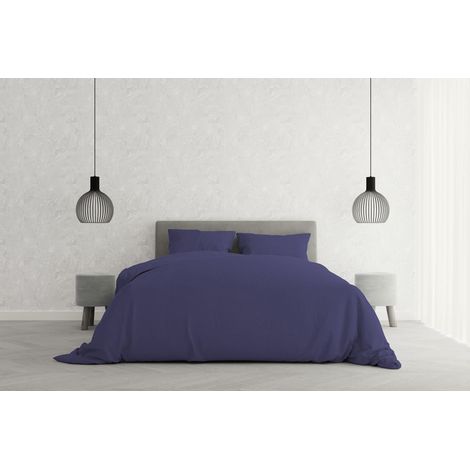 Elegant Set Copripiumino Matrimoniale Microfibra, Lavorato in Italia - Parure Copri Piumino - Sacco Piumone 250x200 cm con Patella e Federe Cuscino, Violetta, Matrimoniale (1/5)