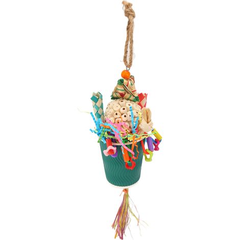 Piège à nourriture, tasse pour oiseaux, jouet interactif amusant, perroquet coloré pour perruches, conures, calopsittes, perruches, tourtereaux (1/5)