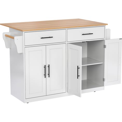 GagaServiteur avec plateau rabattable, 120 x 46, 70 x 91 cm, blanc (1/5)