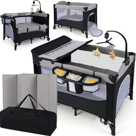 lit parapluie,lit bébé,lit parapluie bébé avec matelas, lit bébé évolutif,lit cododo, berceau bébé, berceau bébé évolutif, lit de voyage bébé (1/5)