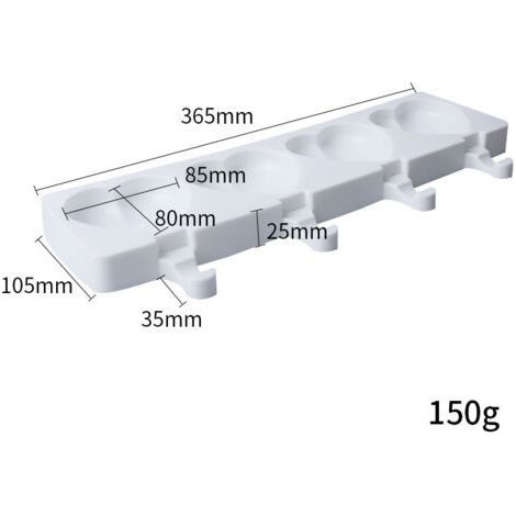 Set mit 2 antihaftbeschichteten Silikon-Eisformen (herzförmig) (1/5)