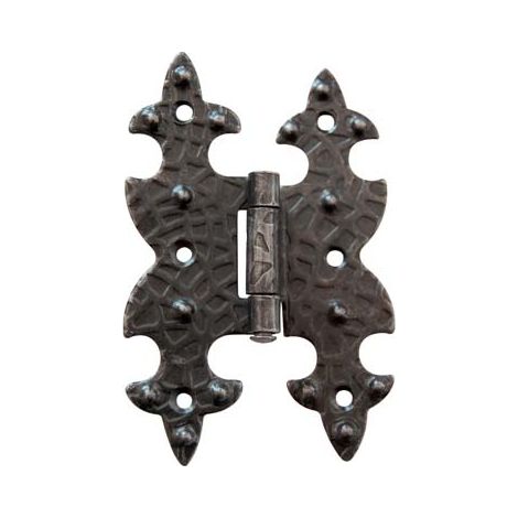 CERNIERA A BANDELLA DOPPIO T + COLLO - F.BATTUTO NERO SFUMATO COLLO MM 12 MM 70X45- 10 pezzi