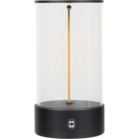 Lampe à Poser Tactile "Cylindre" 15cm Noir (1/5)