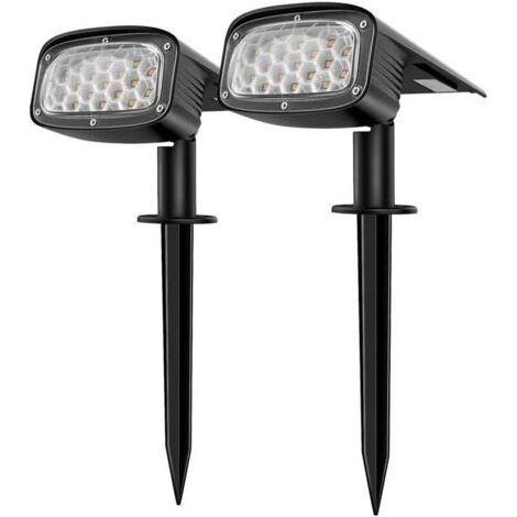 Spot Solaire Extérieur, Projecteur Solaire 2-en-1 Installation 3 Modes pour Chemin Patio Allée, 2 PACK 34 LEDs Lampe Solaire Extérieure Jardin Etanche,..dyk.Trywise (1/4)