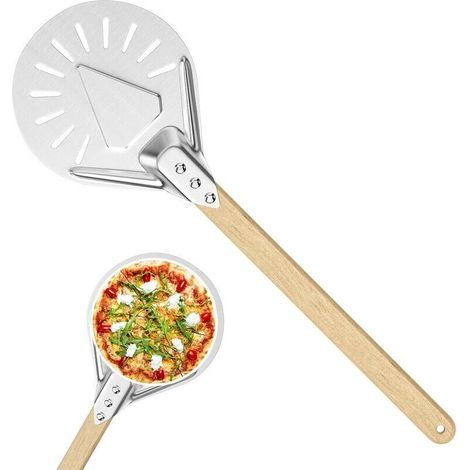 Sept pouces Pelle a pizza perforée, avec Résistance Aux Hautes Températurespour Four pour La Cuisson De Pizzas Maison, Pains (1/5)