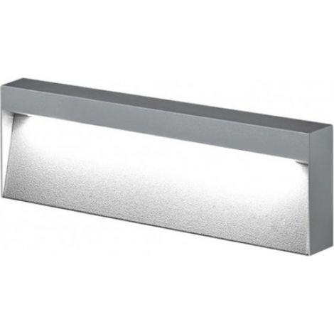 Applique KIKI a LED 8W 3000K IP65 - Struttura in Alluminio Grigia per Esterni, Segnapasso a Parete 50° Angolo Luce - Rossini Group