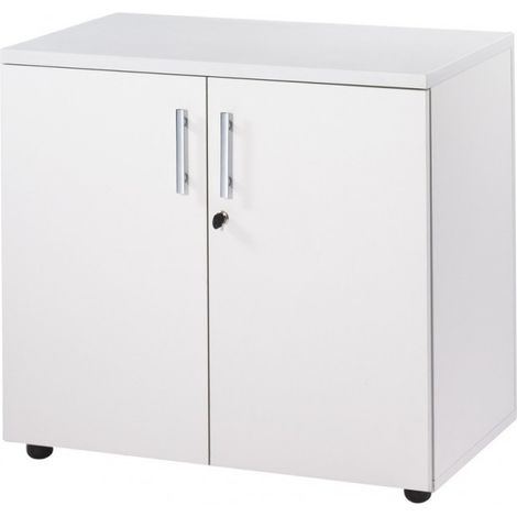 Armoire de Bureau Basse 2 Portes Blanche INEO (1/3)