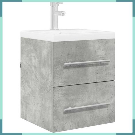 880447 Armoire d'évier Gris béton 38,5 x 41 x 48 cm Bois d'ingénierie (1/5)