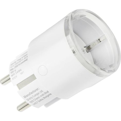 Shelly, Plug S MTR Gen3, Presa Smart Wi-Fi con Monitoraggio Consumi, Bianco