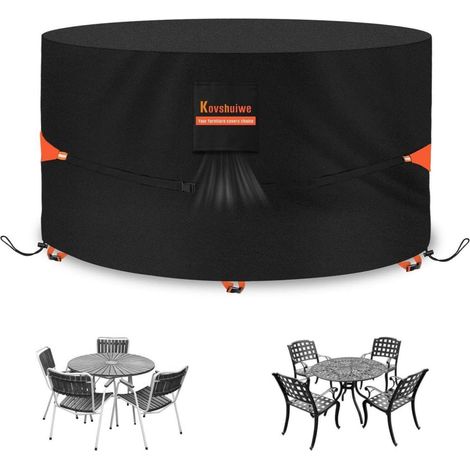 Gartenmöbel-Abdeckung rund Ø102x71cm, 420D Oxford, wasserdicht, winddicht (1/5)