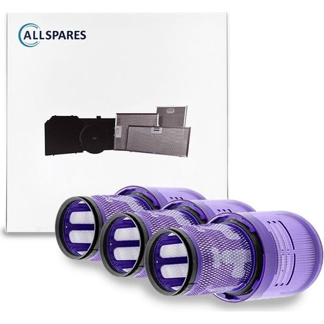 Filtro HEPA AllSpares (3 uds.) 970013-02 apto para aspiradoras Dyson V11 / V15