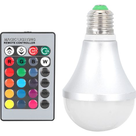Bombilla Led RGBW 10 W E27 Con Mando A Distancia - Para Fiesta Y Festival - 1 Unidad (1/5)