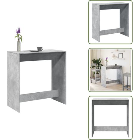 vidaXL Bartisch Betongrau 102x50x103,5 cm Holzwerkstoff (1/5)