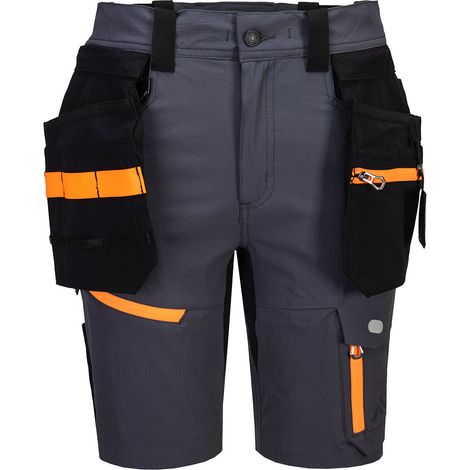 Bermuda Holster Rimovibili Ev4 - Taglia 40 - Grigio Metallo - Portwest