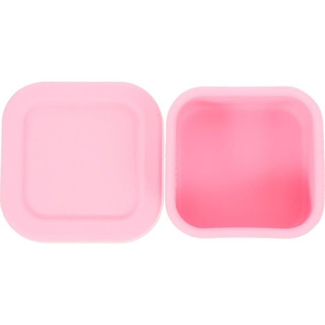Boîte à bento en silicone rose, empilable et multifonctionnelle (1/5)