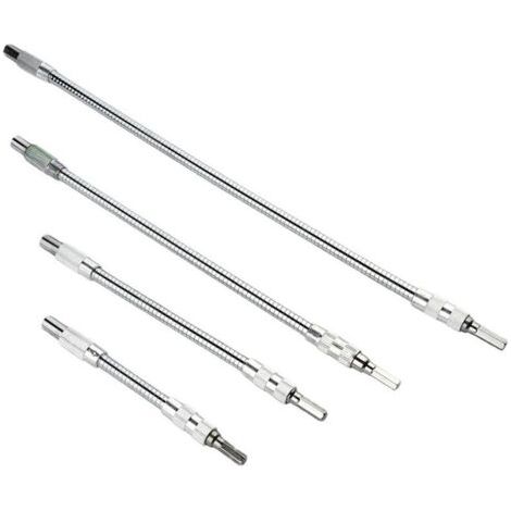 HOXILEELEO - Porte-embouts flexible en 4 parties (150/200/300/400 mm) pour perceuse et tournevis (1/5)