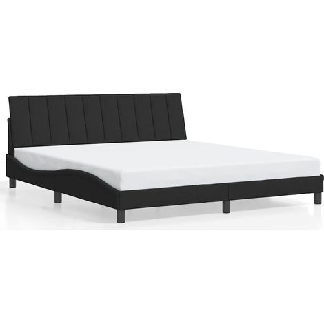 Maison Exclusive - Giroletto senza Materasso Hanko Nero 180x200 cm in Velluto