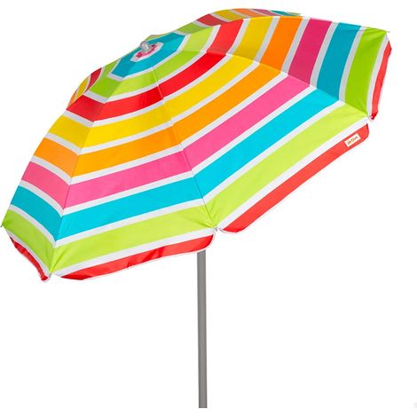 Strandsonnenschirm aktive 8 Streben 160 cm neigbar UV Schutz