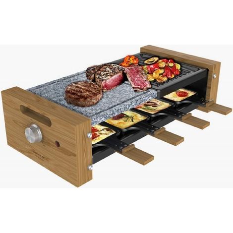 Raclette für 8 Personen mit 1200W-Grill.