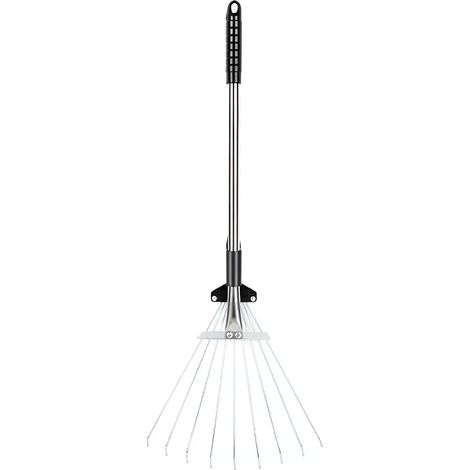 Rteau feuilles rglable avec tige en acier inoxydable (1/5)