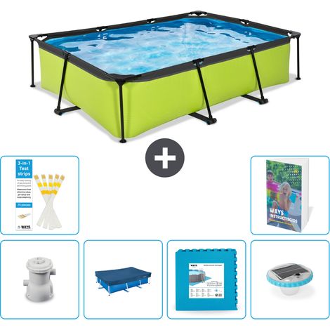 Exit Pool Rechteckig - 300x200x65 cm - 7-teilig S348