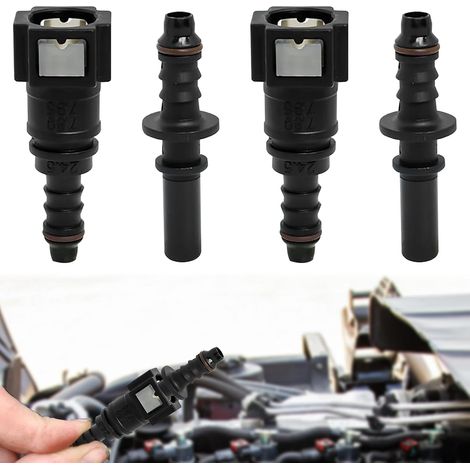 Connettore rapido dritto da 7,89 mm a 8 mm per tubo carburante per auto, raccordo a sgancio rapido linea carburante, adattatore attacco rapido 2 pezzi (1/5)