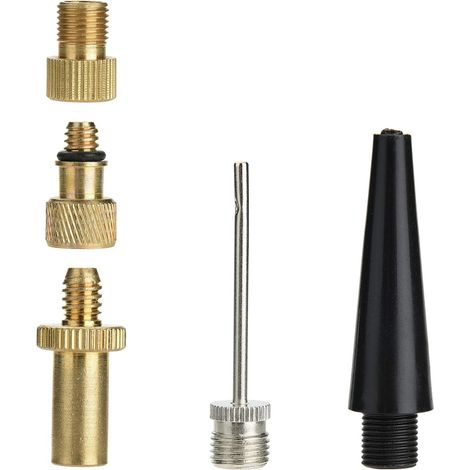 5 adattatori per valvole per pompe da bicicletta, adattatori per valvole da bici a valvole per auto SV AV DV Balls Needle Ball