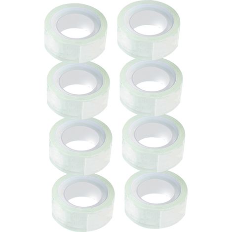 rouleaux de ruban adhésif transparent de 1,8 cm de large et 13 m de long, en fibre de verre, résistant et à forte adhérence, idéal pour l'emballage et le bricolage. (1/5)