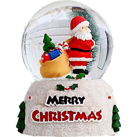Leuchtend rote Weihnachtskugel, Kristallkugel für den Schreibtisch mit warmer Atmosphäre, Dekoration in satten englischen Farben fürs Büro (Großer alter Mann) (1/5)