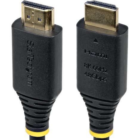 StarTech.com Câble HDMI Ultra Haut Débit Certifié de 4m, 8K 60Hz / 4K 120Hz, Câble HDMI 2.1 avec HDR10+ / eARC, 48 Gbps, Câble HDMI 8K pour Moniteur/Téléviseur/Écran, Gaine TPE Flexible