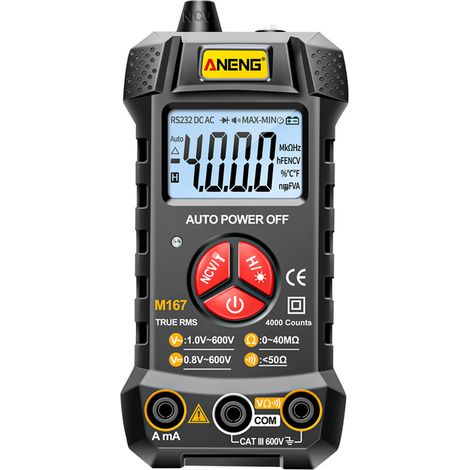 Multimetro digitale intelligente M167, riconoscimento automatico, misurazione di tensione AC/DC e resistenza di corrente